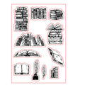 Transparent silicone stamp with seal pattern measuring 11 by 16 centimetres