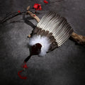 Handmade three-layer feather fan 33cm Zhuge Liang design with feather surface