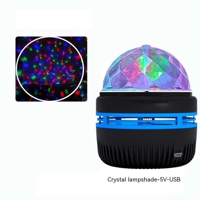 Crystal magic ball starry sky aurora projector with USB cable for atmospheric room lighting