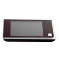 3.5 inch video digital door camera with 120 degree angle peephole viewer in black ABS plastic