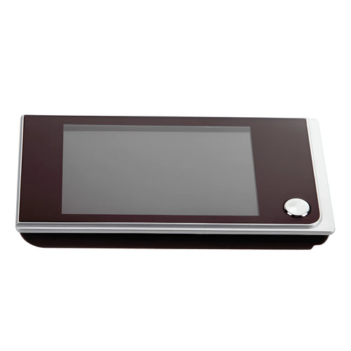 3.5 inch video digital door camera with 120 degree angle peephole viewer in black ABS plastic