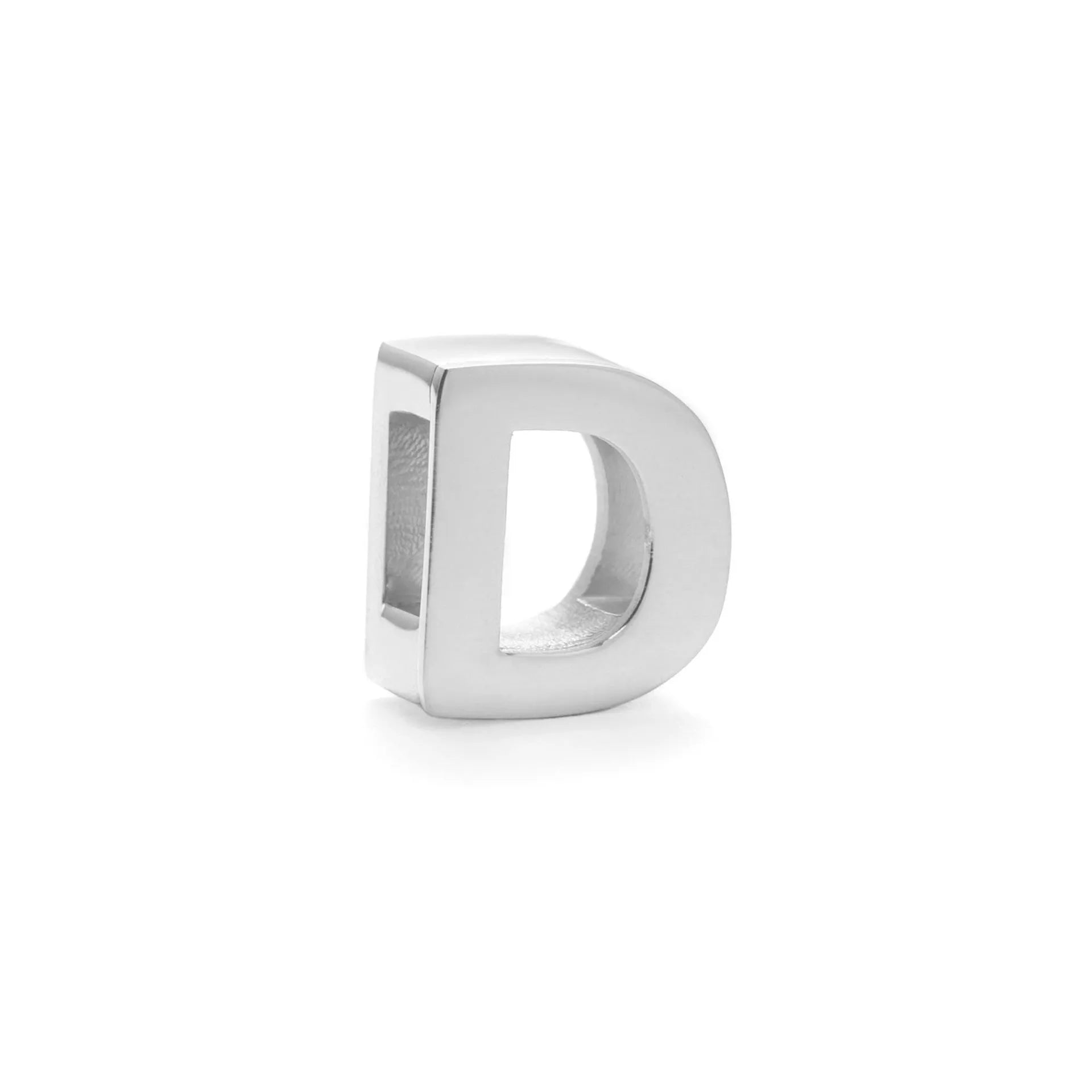 Gold electroplated titanium steel necklace with letter pendant on matching chain