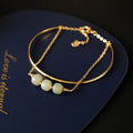 Hetian jade women's bracelet with gold inlay, shown in single, double, and three bead versions.