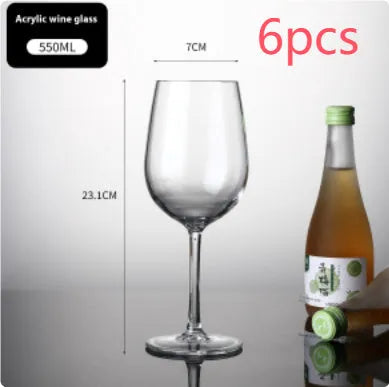 Clear plastic wine bottle and milk tea cup with modern design for party catering, shown in 300ml and 550ml sizes.