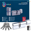 70mm European standard knob lock cylinder with five keys in multi-layer electroplated finish