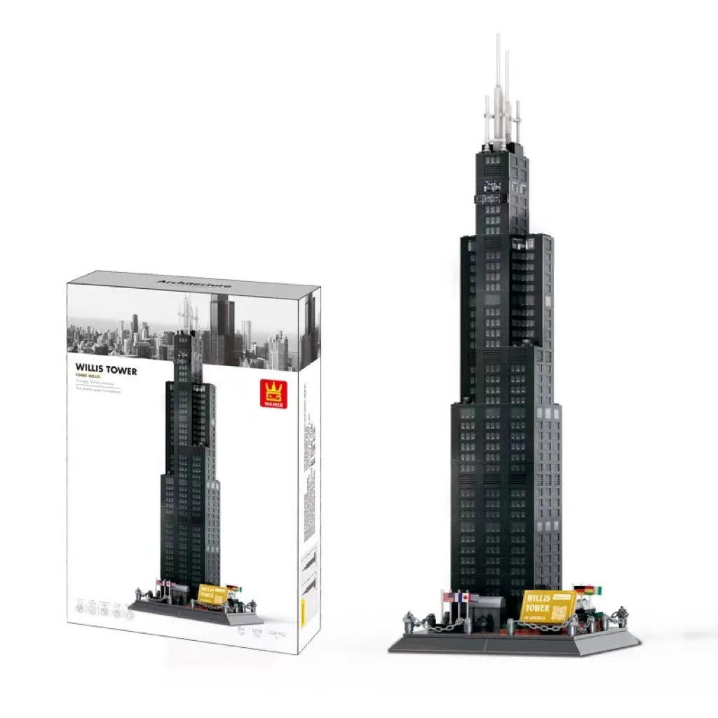 Wange building blocks set with over 800 ABS plastic pieces for landmark construction