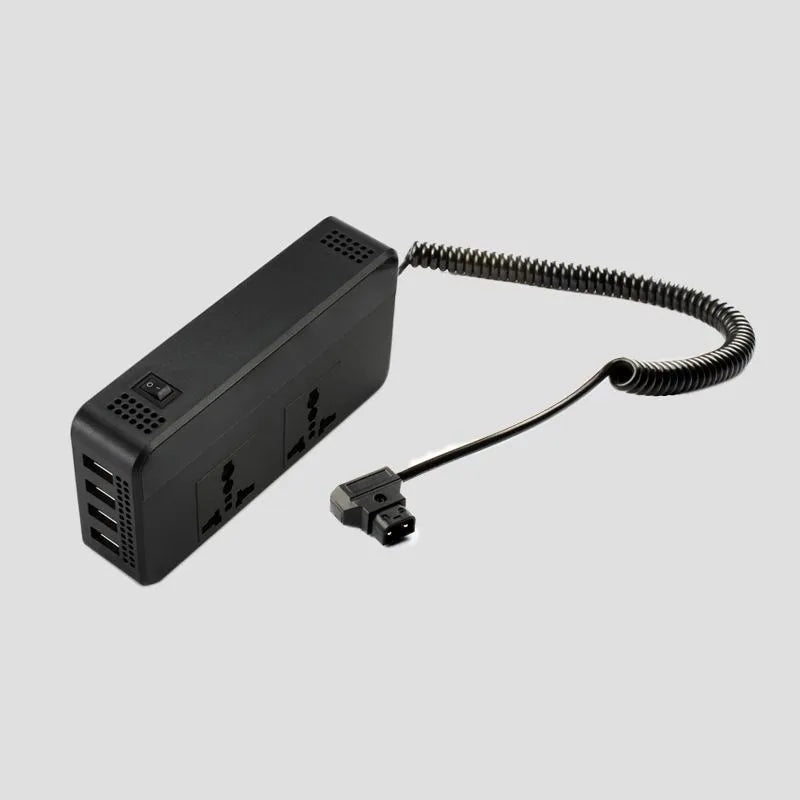 Automotive power inverter with PC fireproof casing, 149x74x35mm, dual USB ports