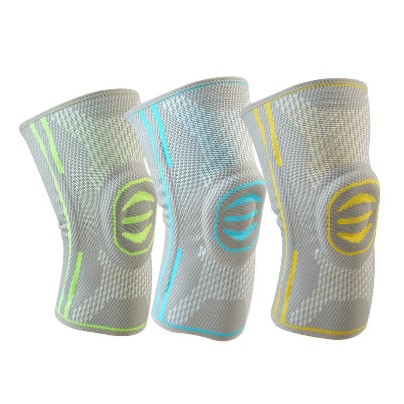 Cotton mountaineering knee cover in green colour for sports protection