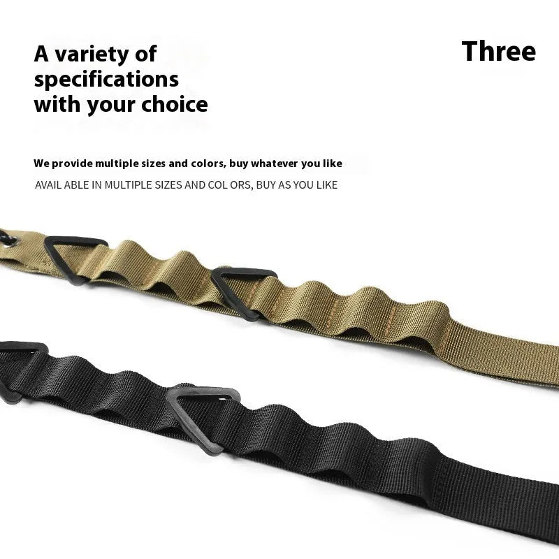 Black or khaki 130cm heavy-duty polyester outdoor storage belt for multifunctional hanging and organisation
