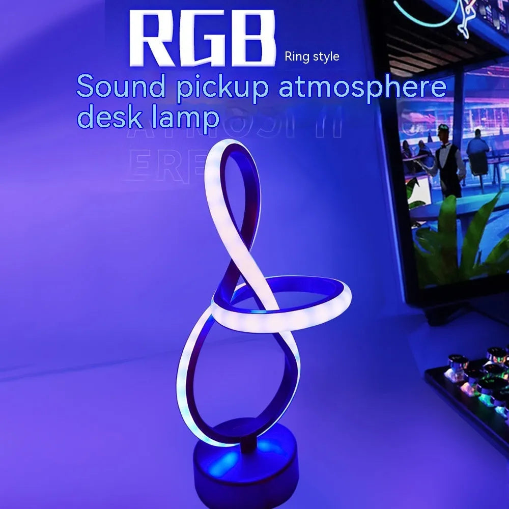 Black musical note-shaped Bluetooth night light with app control for white, warm, and RGB colour modes