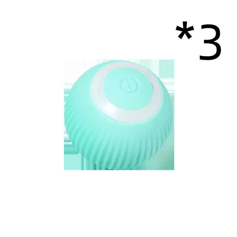 Cat Gravity Intelligent Rolling Ball 43mm automatic rotating ball in green, with bionic motion obstacle avoidance on a hard floor
