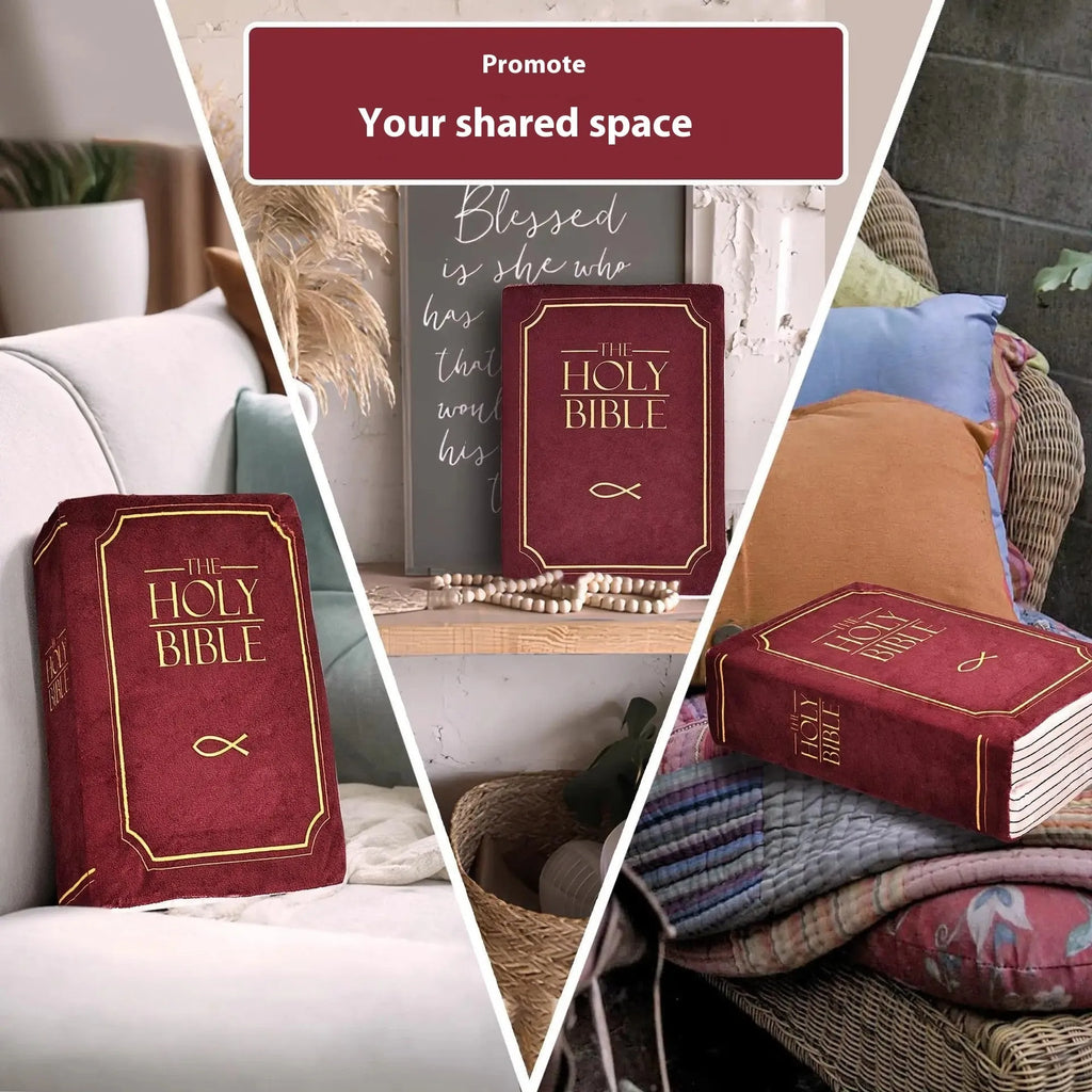 Christmas Bible plush toy doll pillow in solid colour with memory foam fill, 33cm by 22.3cm