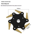 Alloy six-leaf knife grass head in black flat tooth type for agricultural trimming