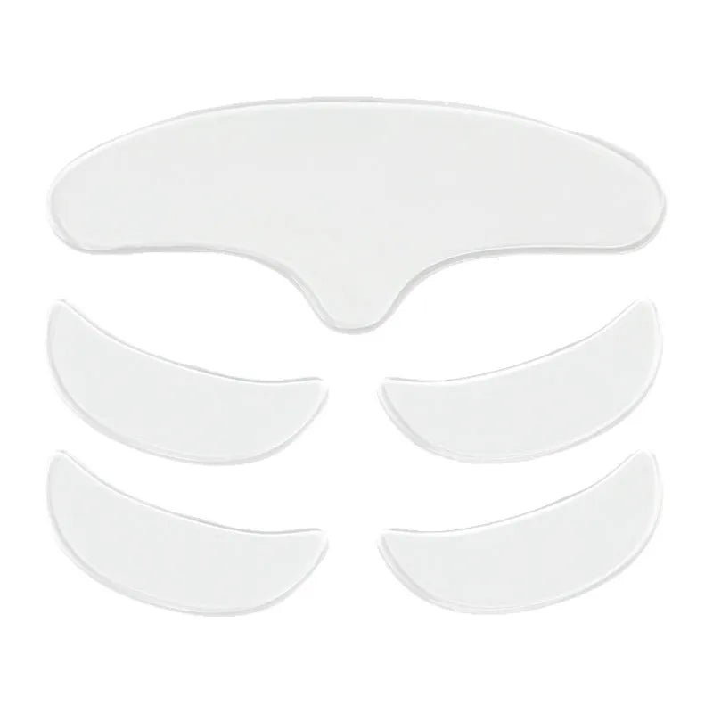 Five silicone anti-wrinkle face patches for wrinkle removal and prevention