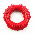 Blue, orange, and red hollow dog fetching stick toy for safe chew and retrieve games.
