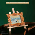 DIY art painting kit with pre-drawn Van Gogh Starry Night canvas, acrylic paints, and two brushes.