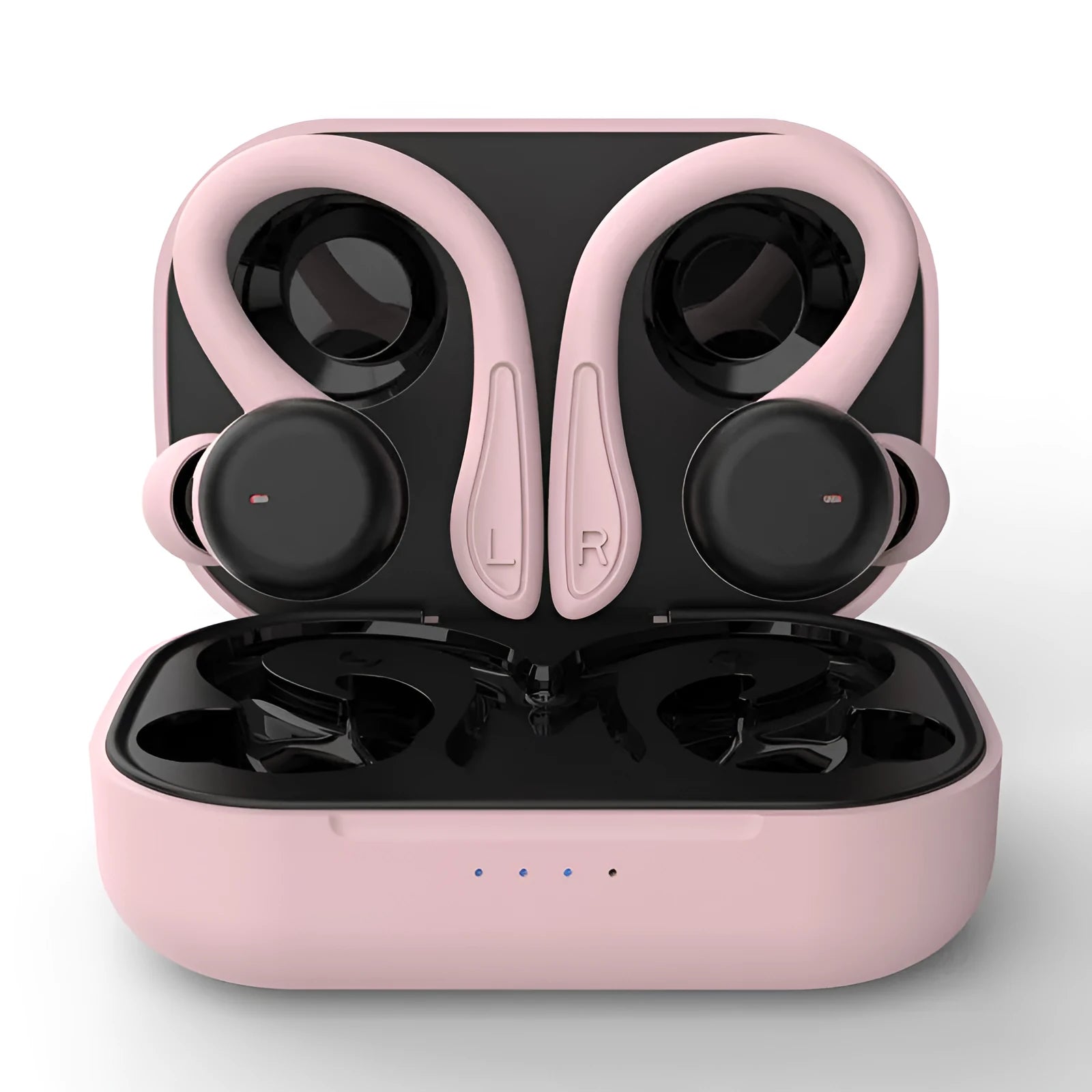 Noise-cancelling true wireless sports headphones with removable ear hooks in five colours