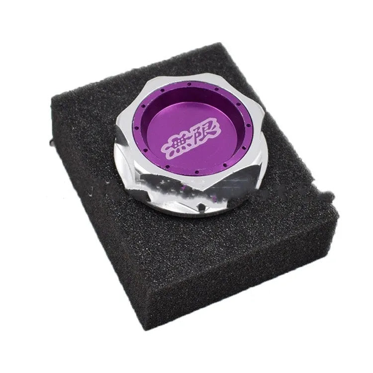 Aluminium alloy oil filter cap for Honda cars in red, blue, silver, black, purple, and gold colour options.