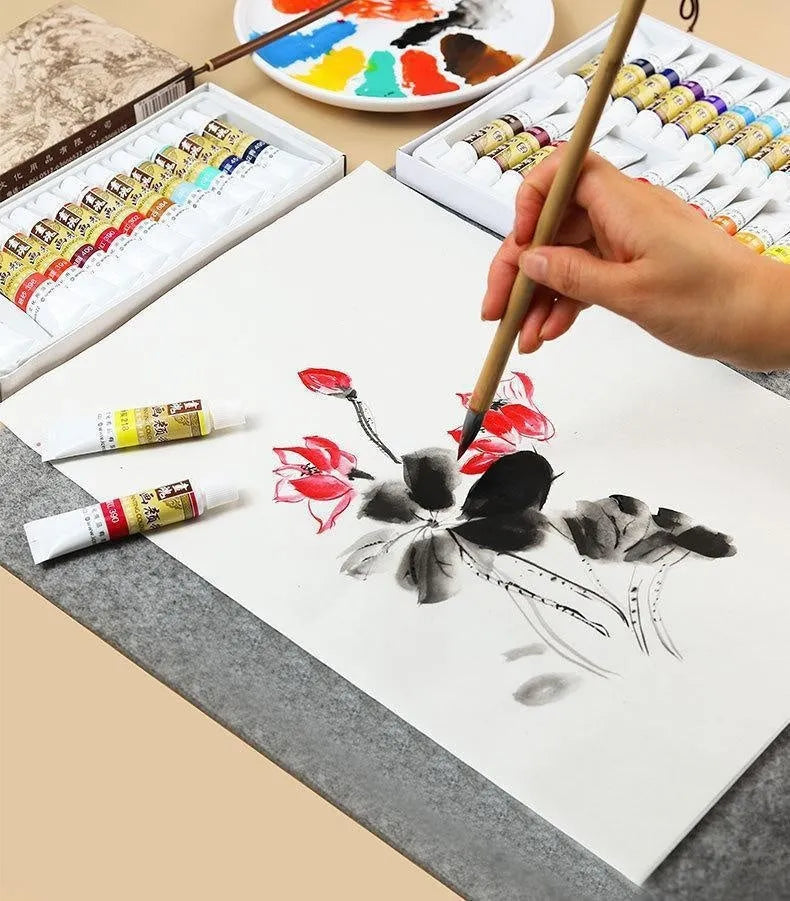 Ink painting pigment set 18 colours 12ml tubes Chinese painting supplies children art