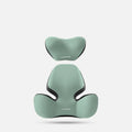 Automotive memory foam waist cushion and seat support set with nylon spandex cover in colour options