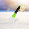 Multifunctional snow shovel with brush, ABS plastic, green or red, 25.4 x 13.4 cm, 66 g winter tool