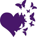 Butterfly-shaped car body decoration sticker in multiple colours measuring 15cm square