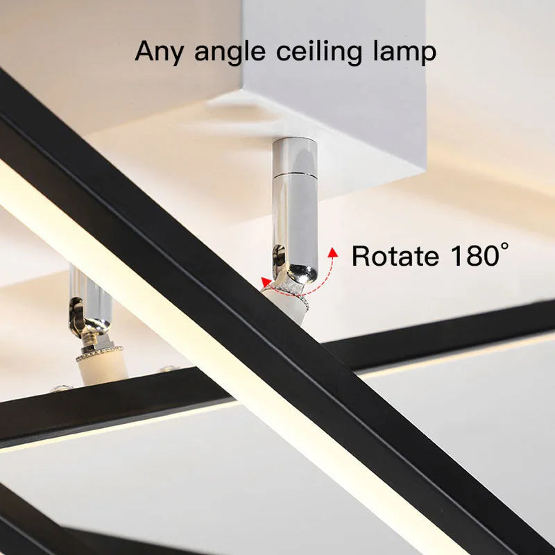 6-head 50cm LED ceramic ceiling light in black or gold wave style with white or warm light
