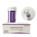 Chlorine dioxide test paper bottle with 50 pieces for 0-1000mg/L waste water concentration detection