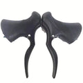 A pair of aluminium alloy road bicycle brake handles in black and black silver colour options.