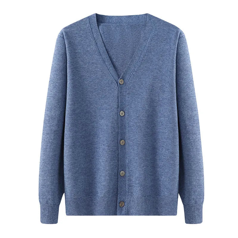 Men's loose fit V-neck Andy velvet cardigan coat in multiple colour options