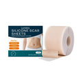 Single reusable silicone scar patch on a white background for scar reduction treatment