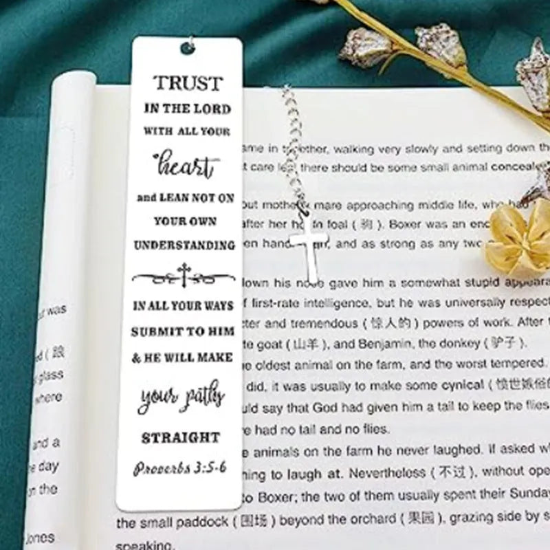 Stainless steel European style metal bookmark shown in CFS5170 steel colour.