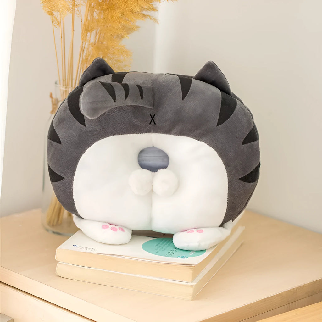 Creative corgi butt plush tissue cover 30x30cm in super soft short plush with PP cotton filling