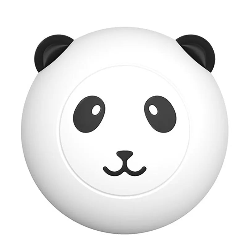 Panda-shaped silicone pet shower brush with soft bristles for dog and cat bath time