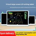 19-inch blue and white LCD drawing tablet for children with stylus on screen