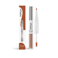 Double-headed lip pen showing lip liner on one end and liquid lacquer applicator on the other
