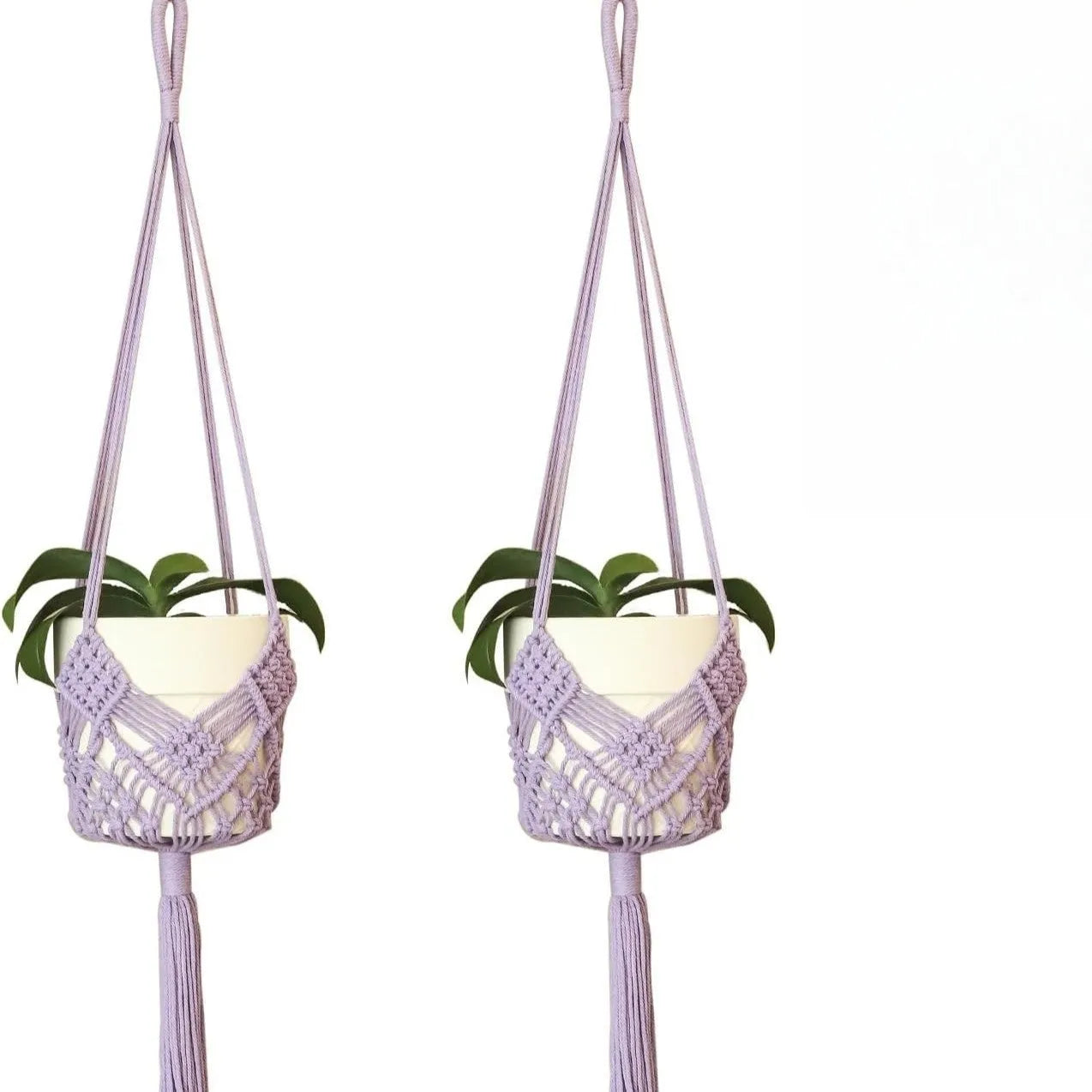 Hand-woven polyester cotton flower pot cover in a choice of seven colours.
