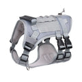 Black Oxford cloth tactical dog harness chest and back design with D-ring for walking and training
