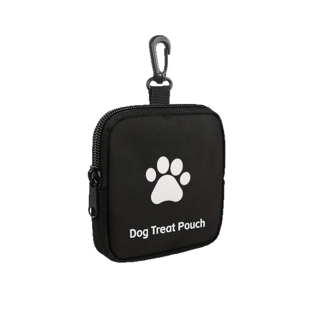 Portable Oxford cloth pet snack pack with zipper closure in red, black, purple, or blue