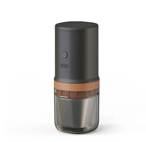 Portable outdoor camping coffee maker, mini 75mm x 228mm plastic espresso machine with 9bar pressure and Type C outlet