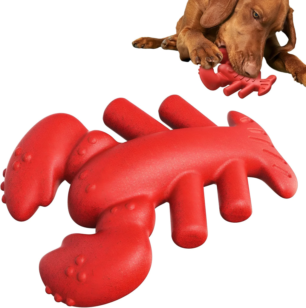 Red nylon dog chew bone for large breed aggressive chewers