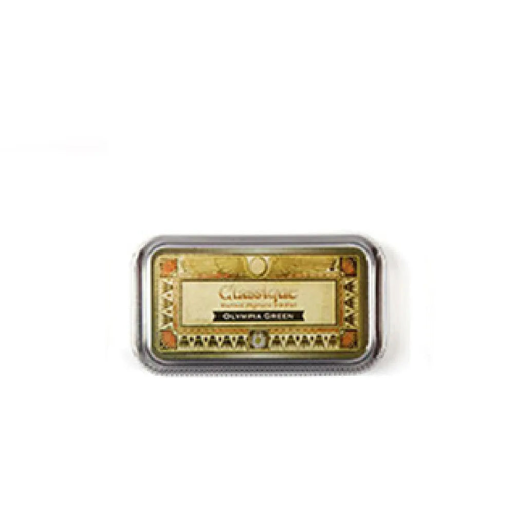 Rectangular rubber stamp ink pad in five colour options with quick-drying oily ink