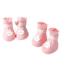 Waterproof anti-slip silicone pet rain boots, 4PCs, blue green pink yellow, sizes L to 5XL