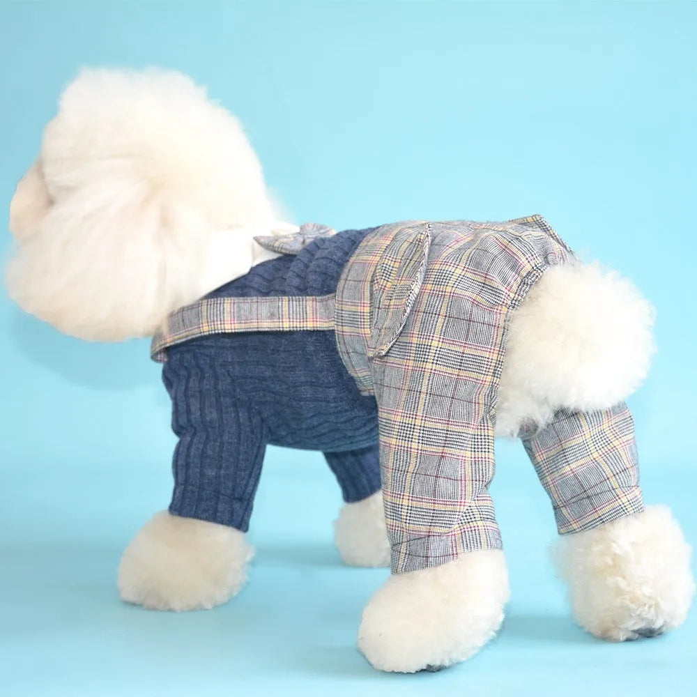 Cotton dog shirt suit in dark blue or orange colour for small to extra-large pets