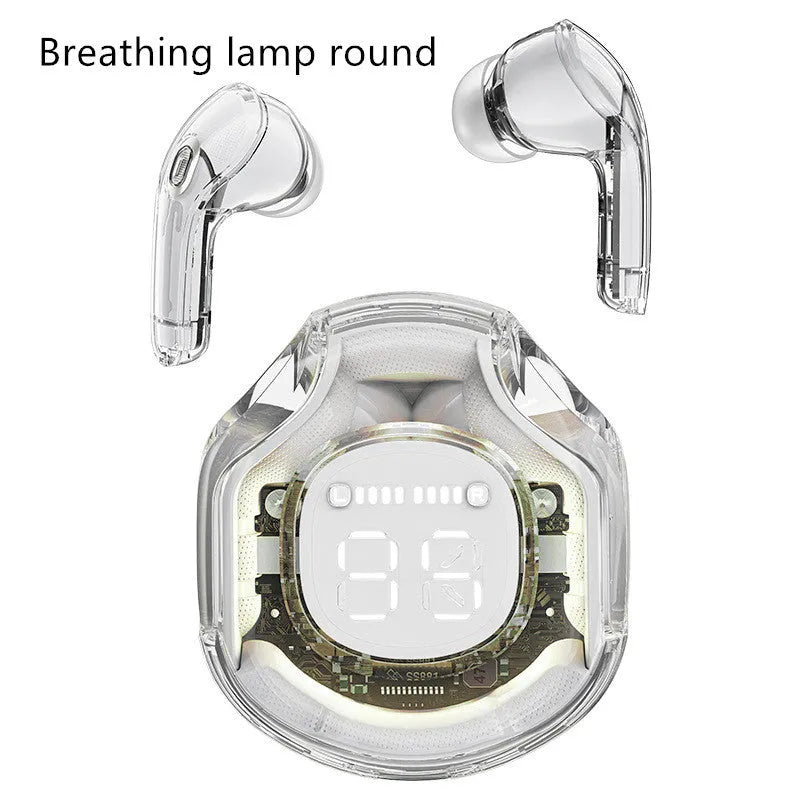 Transparent wireless Bluetooth headset in multiple colours with in-ear design