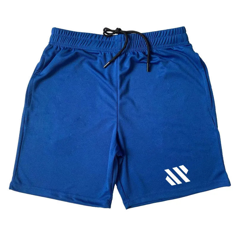 Metal silk fabric sports shorts in loose running style on a hanger, shown in army green colour.