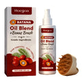 60ml hair care spray with biotin and vitamin E next to a massage comb