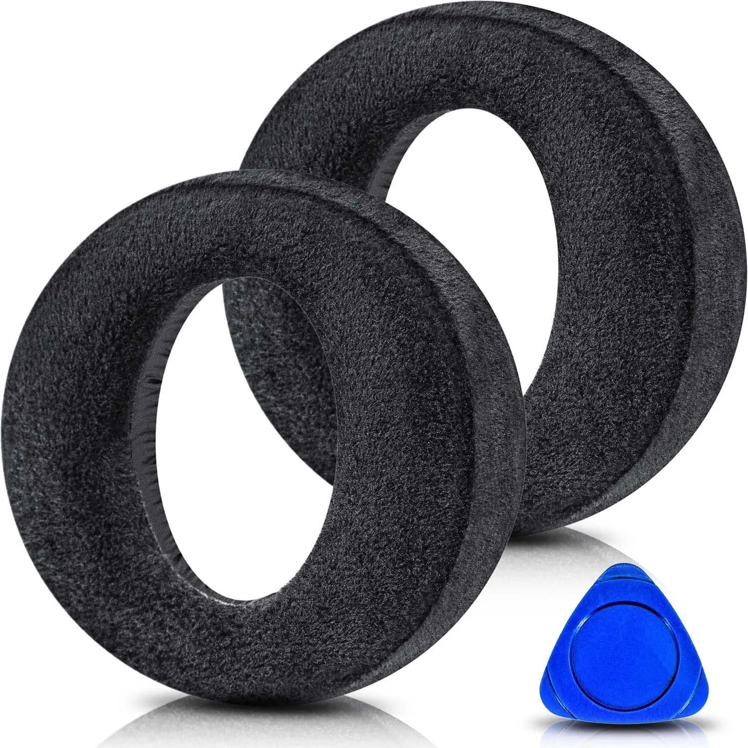 Set of black flannel cotton earphone sleeves for Sony PS5 Pulse 3D headphones