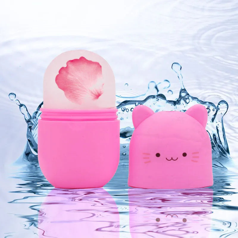 Silicone ice tray for facial massage 100ml six colours black light blue pink purple rose red yellow