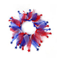 Tie-dyed cloth dog collar in seasonal colours including Christmas and Halloween styles